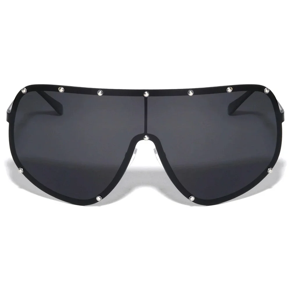 Full Mask Shield Mirror POLARIZED Lens Sunglasses UV Protection Oversized Lentes